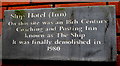 Ship Inn (Hotel) plaque detail, Cross Street, Bridgend