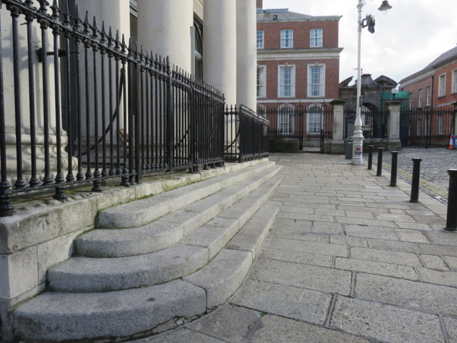 City Hall steps, Cork Hill, Dublin