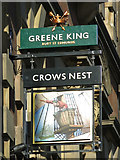 NZ2464 : Sign for The Crow's Nest, Percy Street, NE1 by Mike Quinn