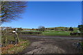 The Wessex Ridgeway path crossing to enter the North Wilts Golf Club