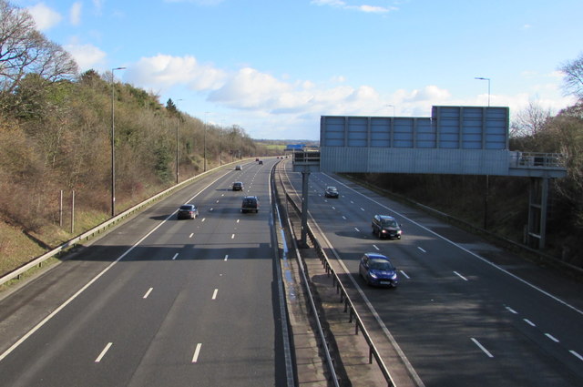 East along the M4 motorway near... © Jaggery :: Geograph Britain and ...