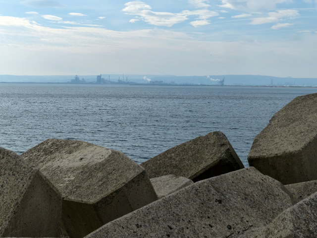 Hartlepool Bay viewed from the sea defences at Hartlepool