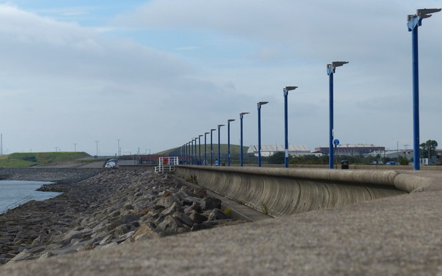 Sea defences at the Old Town, Hartlepool