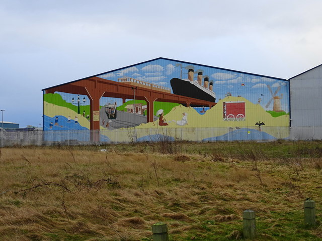 Dock shed mural