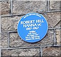 The Robert Hill Hanna VC Blue Plaque on the Kilkeel Presbyterian Church