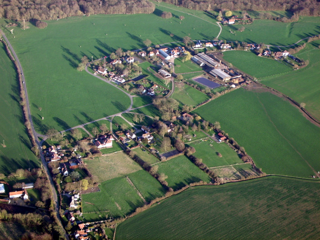Woodside Green from the air