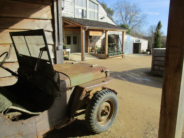 Manor Farm yard, Symondsbury, Willys Jeep