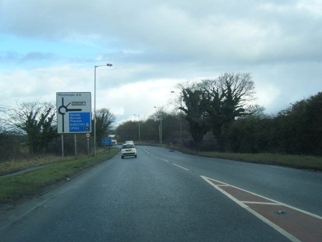 A6 nears A601(M) junction © Colin Pyle cc-by-sa/2.0 :: Geograph Britain ...