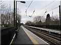 Overhead power lines, Butlers Lane railway station, Sutton Coldfield