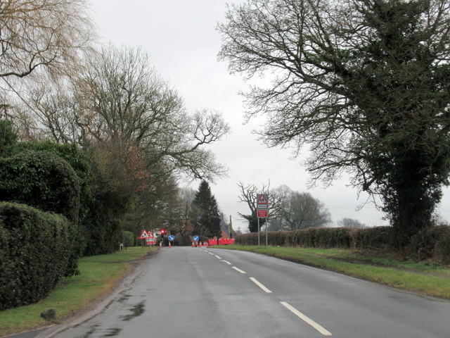 Roadworks on Wolverton Road
