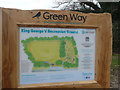 King George V greenway park sign