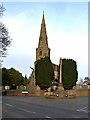 SD3610 : Halsall War Memorial and St Cuthbert's Church by David Dixon