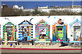 TR3864 : Hoarding artwork at Ramsgate sands 2 by Robert Eva