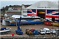 Thames Clipper undergoing maintenance at Venture Quays