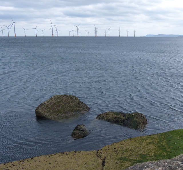 Teesside Wind Farm viewed from the South Gare Breakwater