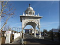 Entrance to the Guru Nanak Darbar Gurdwara in Gravesend