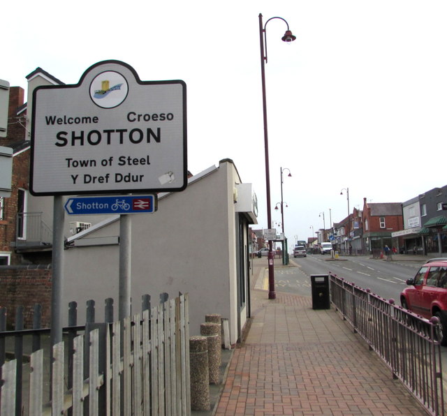 Welcome - SHOTTON - Town of Steel © Jaggery :: Geograph Britain and Ireland