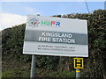 Sign at Kingsland Fire Station