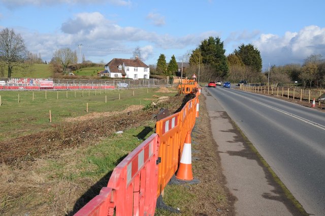 Roadworks to raise the A4104 at Upton-upon-Severn
