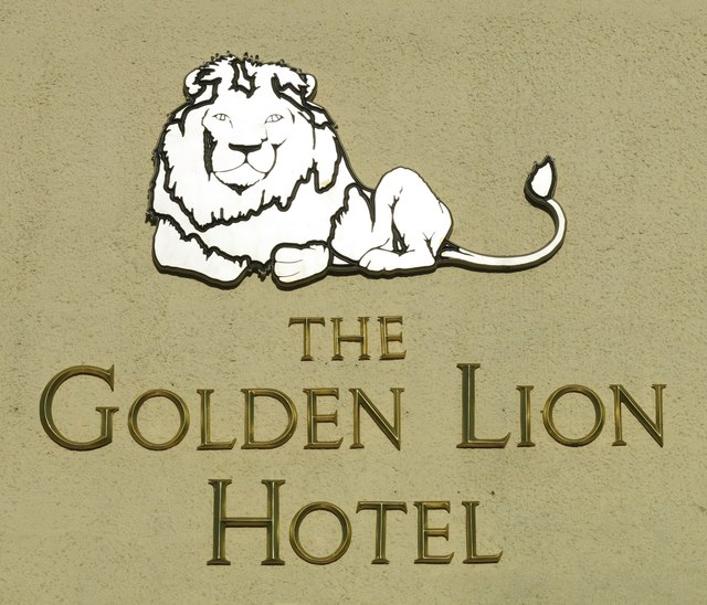 Sign for The Golden Lion Hotel