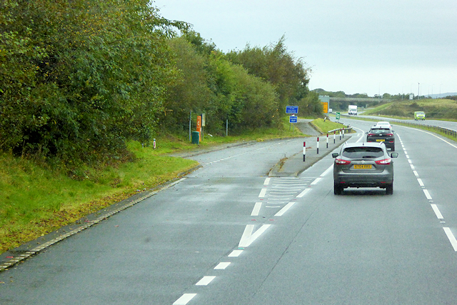 Layby on the North Wales Expressway near to Llanfihangel yn Nhowyn