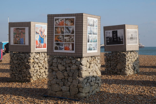 Art installation on Brighton beach