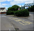 Bus lane at the edge of Broadmead Park, Newport