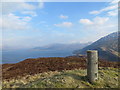 Vanessa style trig point on the summit of Ardsheal hill 263m