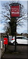 SJ2961 : Red Lion name sign, Penyffordd, Flintshire by Jaggery