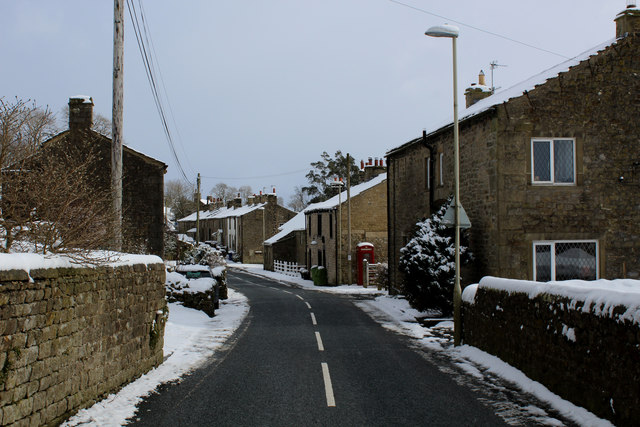 Winter Scene on Barden Road, Eastby