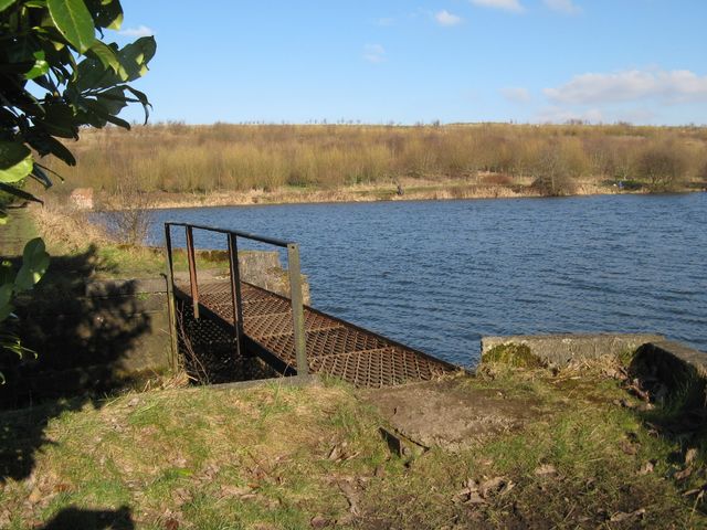 Reservoir bank with spillway