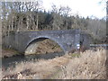 Upstream face of Keith Hall Road (B933) bridge over River Urie