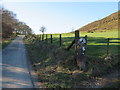 Unclassified lane and a gatepost