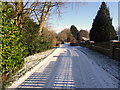 Snow along Corlea Road at Gillygooly