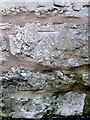 Bench mark on Maes y Llan barn, Llanarmon yn Ial