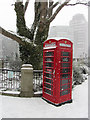 Phone box near Lambeth Bridge