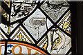 SK9716 : Stained glass window detail, St Mary's church, Clipsham by Julian P Guffogg