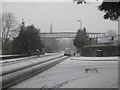 Topsham Road, Exeter, in snow