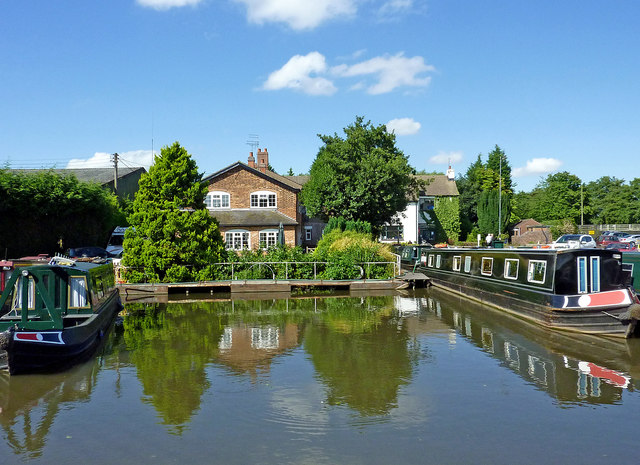 Canal basin at Great Haywood in... © Roger D Kidd :: Geograph Britain ...