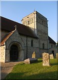 SP8526 : Stewkley church: porch and tower from the south-west by Stefan Czapski