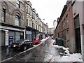 Snow remnants, Griffin Street, Newport city centre