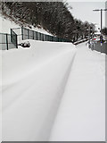 NT4936 : Galashiels Railway Station under snow by Walter Baxter