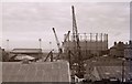 Gasometer and cranes