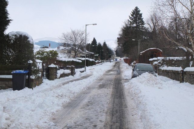 Snow in Bonnington Road, Peebles