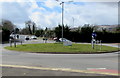 Roundabout at crossroads at the edge of Croesyceiliog, Cwmbran