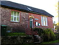 Steps up to Abbeydore Village Hall, Abbey Dore