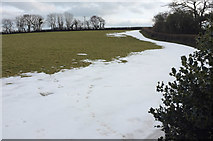 SX7595 : Snow north of Hook Farm by Derek Harper
