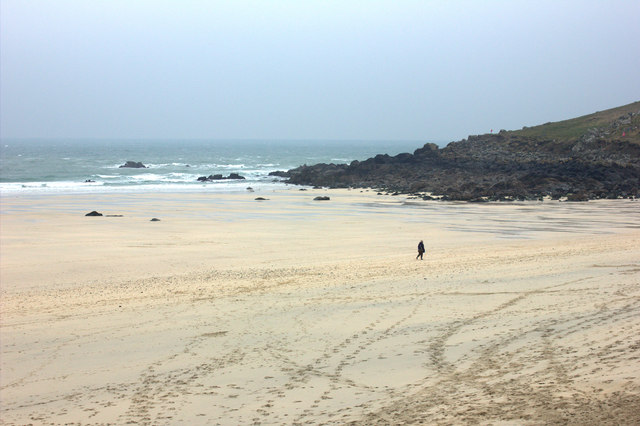 Porthmeor Beach, St Ives, looking northwards