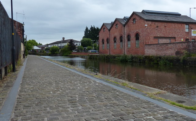 Leeds and Liverpool Canal towpath in Wigan