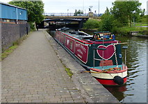 SD5804 : Narrowboat moored near the Henhurst Canal Bridge No 52 by Mat Fascione